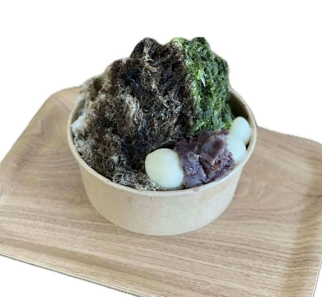ほうじ茶＆抹茶かき氷の写真